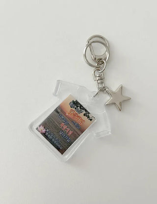 Acrylic Keyring with Text Keychain Couple Car Key Holder