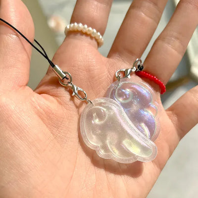 Angel wing keyring phone strap tumbler charm keychain