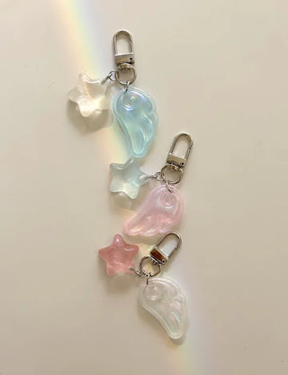 Angel wing keyring phone strap tumbler charm keychain