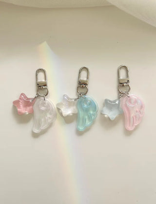 Angel wing keyring phone strap tumbler charm keychain