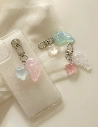 Angel wing keyring phone strap tumbler charm keychain
