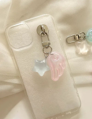 Angel wing keyring phone strap tumbler charm keychain