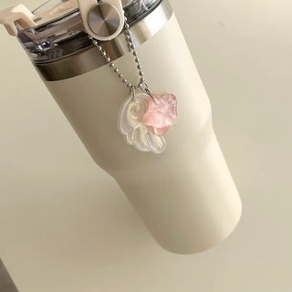 Angel wing keyring phone strap tumbler charm keychain