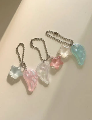 Angel wing keyring phone strap tumbler charm keychain