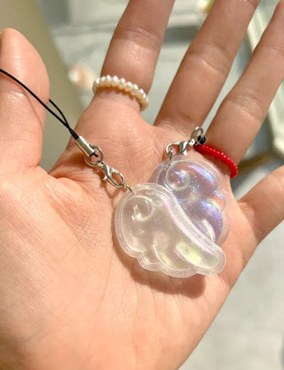 Angel wing keyring phone strap tumbler charm keychain