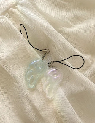 Angel wing keyring phone strap tumbler charm keychain