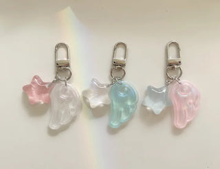 Angel wing keyring phone strap tumbler charm keychain