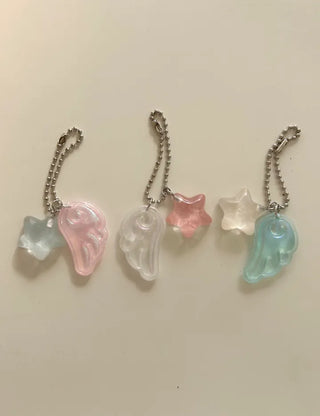 Angel wing keyring phone strap tumbler charm keychain