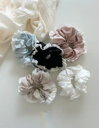 Nylon Lace Scrunchie Silky Satin Hair Tie