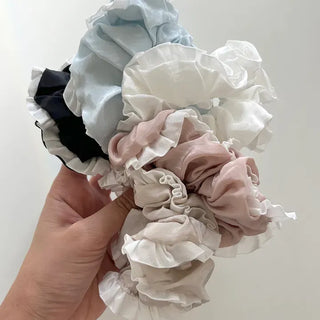Nylon Lace Scrunchie Silky Satin Hair Tie