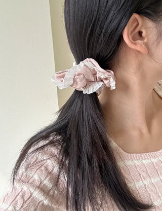 Nylon Lace Scrunchie Silky Satin Hair Tie