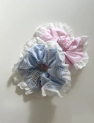 Nylon Lace Scrunchie Silky Satin Hair Tie