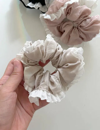 Nylon Lace Scrunchie Silky Satin Hair Tie