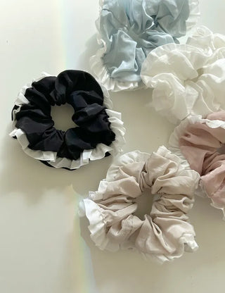 Nylon Lace Scrunchie Silky Satin Hair Tie