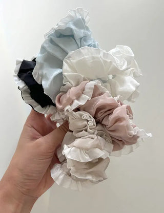 Nylon Lace Scrunchie Silky Satin Hair Tie