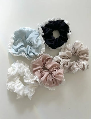 Nylon Lace Scrunchie Silky Satin Hair Tie