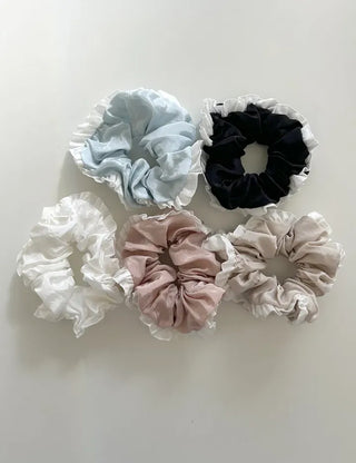 Nylon Lace Scrunchie Silky Satin Hair Tie