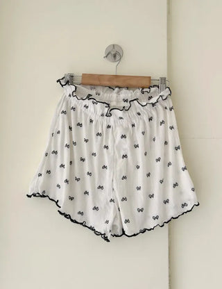 Summer pajama set ribbon women's pajama two-piece loungewear