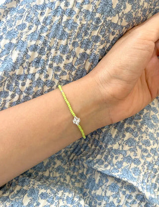 Silver 925 Bead Bracelet Four-Leaf Clover Women's Silver Bracelet