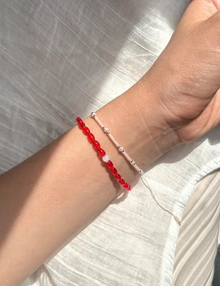 Silver 925 Knot Cord Bracelet Ethnic Freshwater Pearl Bead Bracelet