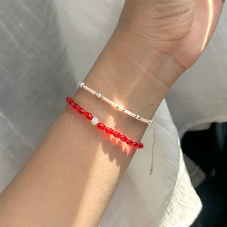 Silver 925 Knot Cord Bracelet Ethnic Freshwater Pearl Bead Bracelet