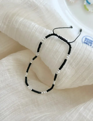 Silver 925 Knot Cord Bracelet Ethnic Freshwater Pearl Bead Bracelet