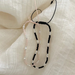 Silver 925 Knot Cord Bracelet Ethnic Freshwater Pearl Bead Bracelet