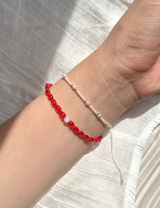 Silver 925 Knot Cord Bracelet Ethnic Freshwater Pearl Bead Bracelet