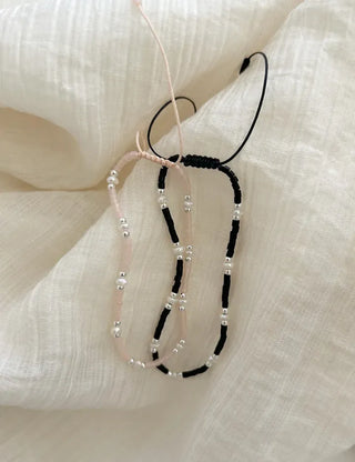 Silver 925 Knot Cord Bracelet Ethnic Freshwater Pearl Bead Bracelet