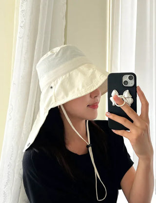 Sun-blocking safari hat, hiking hat, resort hat, bucket hat