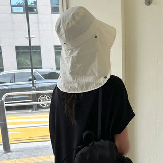 Sun-blocking safari hat, hiking hat, resort hat, bucket hat