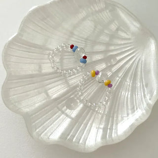 Teardrop Bead Ring Women's Summer Transparent Bead Ring