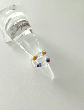 Teardrop Bead Ring Women's Summer Transparent Bead Ring
