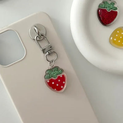 Strawberry Keyring Fruit Acrylic Mini Keyholder