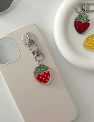 Strawberry Keyring Fruit Acrylic Mini Keyholder