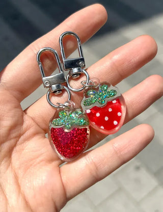 Strawberry Keyring Fruit Acrylic Mini Keyholder