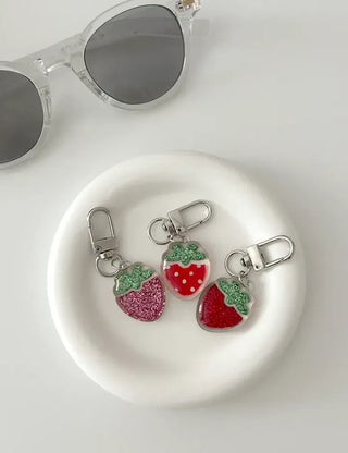 Strawberry Keyring Fruit Acrylic Mini Keyholder