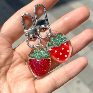 Strawberry Keyring Fruit Acrylic Mini Keyholder