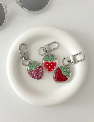 Strawberry Keyring Fruit Acrylic Mini Keyholder
