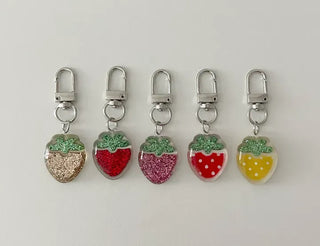 Strawberry Keyring Fruit Acrylic Mini Keyholder