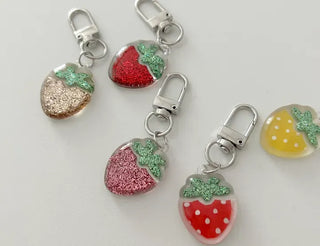 Strawberry Keyring Fruit Acrylic Mini Keyholder