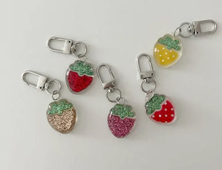 Strawberry Keyring Fruit Acrylic Mini Keyholder