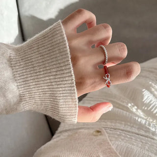Silver 925 Ribbon Gemstone Bead Pearl Silver Ring