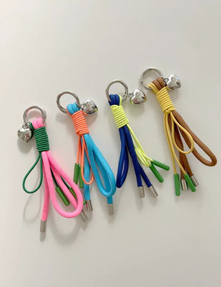 Neon strap keyring heart bag charm phone strap