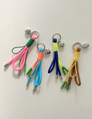 Neon strap keyring heart bag charm phone strap