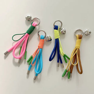 Neon strap keyring heart bag charm phone strap
