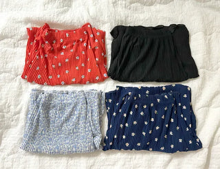 Flower pleated skirt women's elastic long skirt