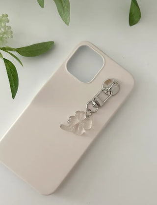 1+1 Glitter Four-Leaf Clover Keyring Lucky Keychain Keyholder