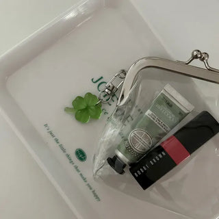 1+1 Glitter Four-Leaf Clover Keyring Lucky Keychain Keyholder