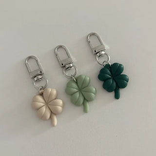 1+1 Glitter Four-Leaf Clover Keyring Lucky Keychain Keyholder